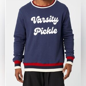 VARSITY PICKLE VINTAGE VARSITY SWEATSHIRT NAVY BLUE SIZE MEDIUM